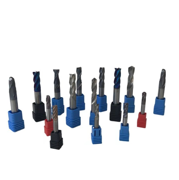 1/4 Inch 4 Flute Tungsten Carbide Roughing End Mill - AlTiN Coated, For Alloy Steel, Hardened Steel, HRC55